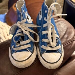 Kids Blue High-Top Sneakers